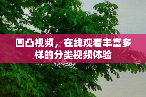 凹凸视频,在线观看丰富多样的分类视频体验 凹凸视频,在线观看丰富多样的分类视频体验