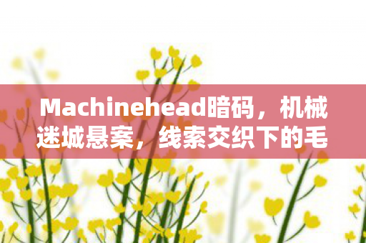 Machinehead暗码,机械迷城悬案,线索交织下的毛骨悚然真相 Machinehead暗码,机械迷城悬案,线索交织下的毛骨悚然真相