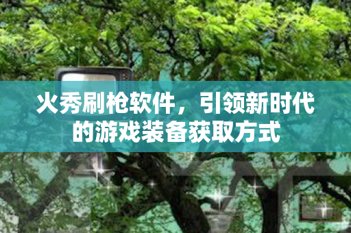 火秀刷枪软件,引领新时代的游戏装备获取方式 火秀刷枪软件,引领新时代的游戏装备获取方式