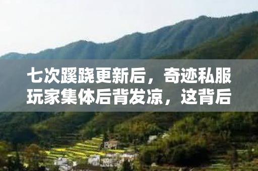 七次蹊跷更新后,奇迹私服玩家集体后背发凉,这背后藏着什么? 七次蹊跷更新后,奇迹私服玩家集体后背发凉,这背后藏着什么?