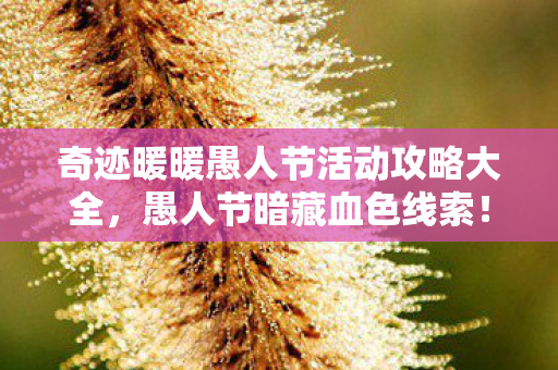 奇迹暖暖愚人节活动攻略大全,愚人节暗藏血色线索!奇迹暖暖悬案,谁在镜中织就毛骨悚然陷阱? 奇迹暖暖愚人节活动攻略大全,愚人节暗藏血色线索!奇迹暖暖悬案,谁在镜中织就毛骨悚然陷阱?