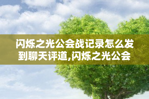 闪烁之光公会战记录怎么发到聊天评道,闪烁之光公会战,以战之名,共赴荣耀 闪烁之光公会战记录怎么发到聊天评道,闪烁之光公会战,以战之名,共赴荣耀