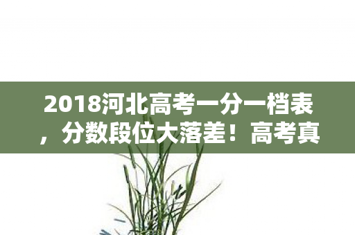 2018河北高考一分一档表,分数段位大落差!高考真相揭秘,笑着笑着,眼泪就下来了 2018河北高考一分一档表,分数段位大落差!高考真相揭秘,笑着笑着,眼泪就下来了