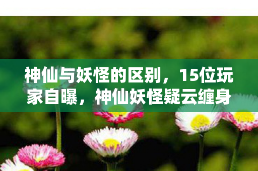 神仙与妖怪的区别，15位玩家自曝，神仙妖怪疑云缠身，真相揭晓时我绷不住了！