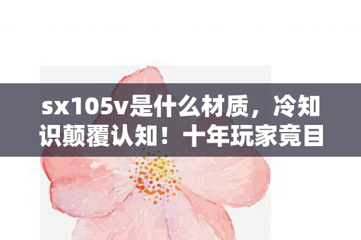 sx105v是什么材质，冷知识颠覆认知！十年玩家竟目瞪口呆，新手教程从未通关？
