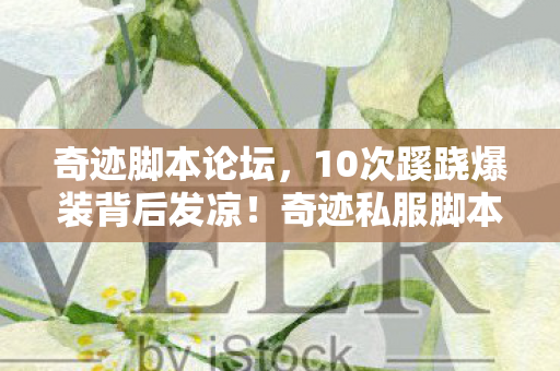 奇迹脚本论坛，10次蹊跷爆装背后发凉！奇迹私服脚本竟藏着人性深渊