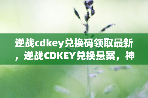 逆战cdkey兑换码领取最新,逆战CDKEY兑换悬案,神秘线索交织,毛骨悚然真相待揭! 逆战cdkey兑换码领取最新,逆战CDKEY兑换悬案,神秘线索交织,毛骨悚然真相待揭!