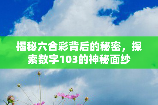 揭秘六合彩背后的秘密,探索数字103的神秘面纱 揭秘六合彩背后的秘密,探索数字103的神秘面纱