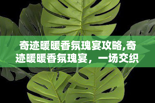 奇迹暖暖香氛瑰宴攻略,奇迹暖暖香氛瑰宴,一场交织馥郁与时尚的浪漫邂逅 奇迹暖暖香氛瑰宴攻略,奇迹暖暖香氛瑰宴,一场交织馥郁与时尚的浪漫邂逅