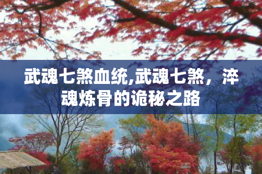 武魂七煞血统,武魂七煞,淬魂炼骨的诡秘之路 武魂七煞血统,武魂七煞,淬魂炼骨的诡秘之路
