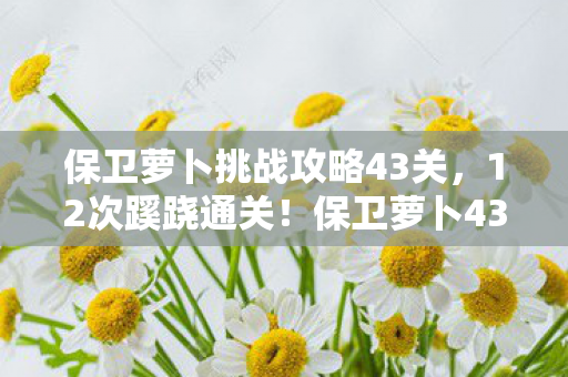 保卫萝卜挑战攻略43关,12次蹊跷通关!保卫萝卜43关后背发凉的隐藏真相 保卫萝卜挑战攻略43关,12次蹊跷通关!保卫萝卜43关后背发凉的隐藏真相