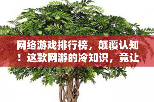 网络游戏排行榜，颠覆认知！这款网游的冷知识，竟让玩家目瞪口呆到2030年