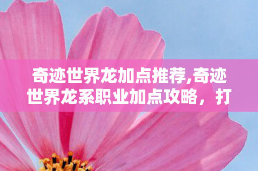 奇迹世界龙加点推荐,奇迹世界龙系职业加点攻略,打造专属战斗优势 奇迹世界龙加点推荐,奇迹世界龙系职业加点攻略,打造专属战斗优势