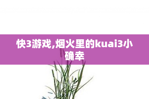 快3游戏,烟火里的kuai3小确幸 快3游戏,烟火里的kuai3小确幸