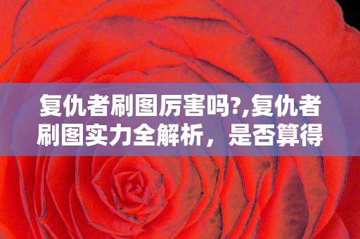 复仇者刷图厉害吗?,复仇者刷图实力全解析，是否算得上刷图强力职业？
