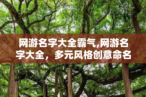 网游名字大全霸气,网游名字大全,多元风格创意命名参考 网游名字大全霸气,网游名字大全,多元风格创意命名参考