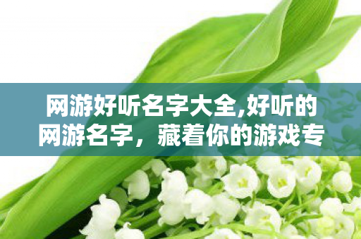 网游好听名字大全,好听的网游名字,藏着你的游戏专属浪漫 网游好听名字大全,好听的网游名字,藏着你的游戏专属浪漫