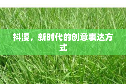 抖漫,新时代的创意表达方式 抖漫,新时代的创意表达方式