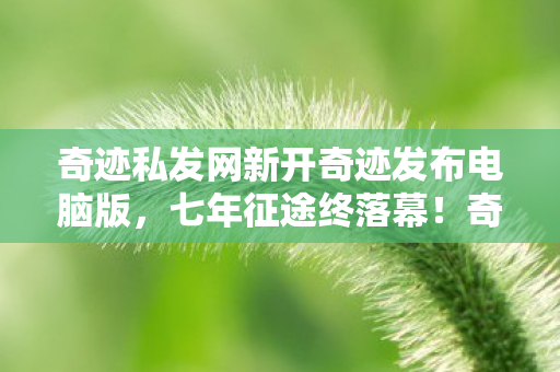 奇迹私发网新开奇迹发布电脑版,七年征途终落幕!奇迹私发网99993的谜底,竟让老玩家集体泪目! 奇迹私发网新开奇迹发布电脑版,七年征途终落幕!奇迹私发网99993的谜底,竟让老玩家集体泪目!