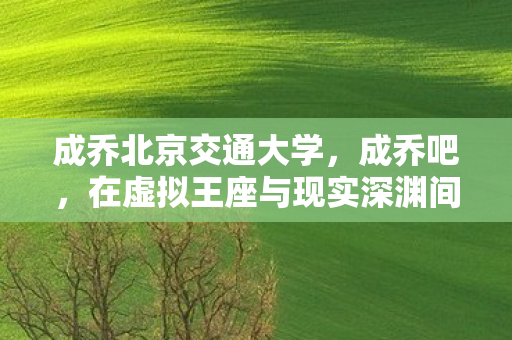 成乔北京交通大学,成乔吧,在虚拟王座与现实深渊间,我竟成了自己的叛徒?灵魂震颤! 成乔北京交通大学,成乔吧,在虚拟王座与现实深渊间,我竟成了自己的叛徒?灵魂震颤!