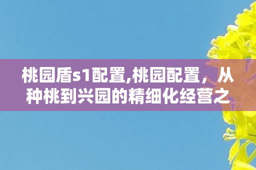 桃园盾s1配置,桃园配置,从种桃到兴园的精细化经营之道 桃园盾s1配置,桃园配置,从种桃到兴园的精细化经营之道