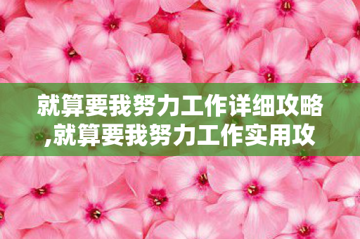 就算要我努力工作详细攻略,就算要我努力工作实用攻略,让努力不白费的成长指南 就算要我努力工作详细攻略,就算要我努力工作实用攻略,让努力不白费的成长指南