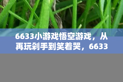 6633小游戏悟空游戏,从再玩剁手到笑着哭,66333小游戏里藏着多少成年人的落差真相 6633小游戏悟空游戏,从再玩剁手到笑着哭,66333小游戏里藏着多少成年人的落差真相