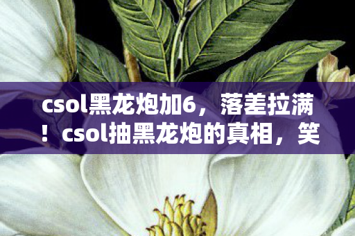csol黑龙炮加6,落差拉满!csol抽黑龙炮的真相,笑着骂完,笑着笑着就哭了 csol黑龙炮加6,落差拉满!csol抽黑龙炮的真相,笑着骂完,笑着笑着就哭了