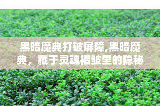黑暗魔典打破屏障,黑暗魔典,藏于灵魂褶皱里的隐秘镜像 黑暗魔典打破屏障,黑暗魔典,藏于灵魂褶皱里的隐秘镜像