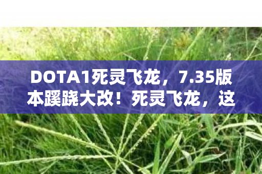 DOTA1死灵飞龙，7.35版本蹊跷大改！死灵飞龙，这波是情怀杀还是刀法精准？