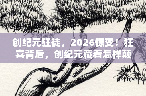 创纪元狂徒,2026惊变!狂喜背后,创纪元藏着怎样颠覆认知的秘密? 创纪元狂徒,2026惊变!狂喜背后,创纪元藏着怎样颠覆认知的秘密?