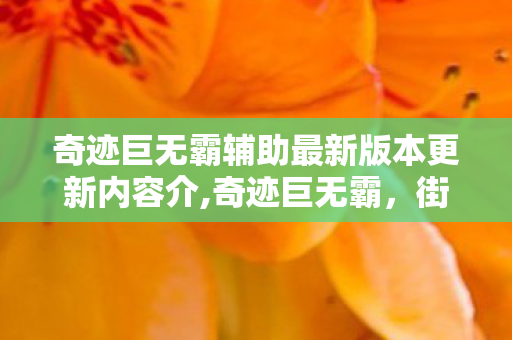 奇迹巨无霸辅助最新版本更新内容介,奇迹巨无霸,街角藏着的城市温暖奇迹 奇迹巨无霸辅助最新版本更新内容介,奇迹巨无霸,街角藏着的城市温暖奇迹