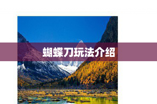 蝴蝶刀玩法介绍 蝴蝶刀玩法介绍
