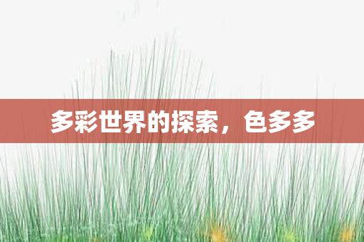 多彩世界的探索，色多多