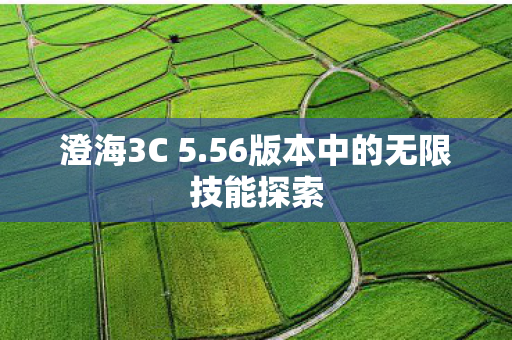 澄海3C 5.56版本中的无限技能探索