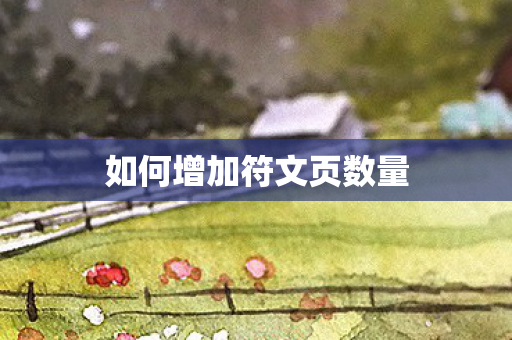 如何增加符文页数量