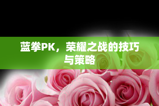 蓝拳PK,荣耀之战的技巧与策略 蓝拳PK,荣耀之战的技巧与策略