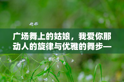 广场舞上的姑娘,我爱你那动人的旋律与优雅的舞步—24步之美 广场舞上的姑娘,我爱你那动人的旋律与优雅的舞步—24步之美