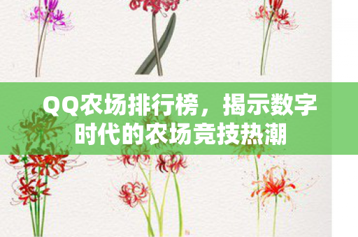 QQ农场排行榜,揭示数字时代的农场竞技热潮 QQ农场排行榜,揭示数字时代的农场竞技热潮
