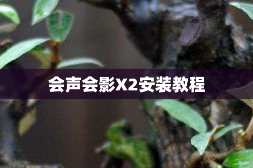 会声会影X2安装教程 会声会影X2安装教程