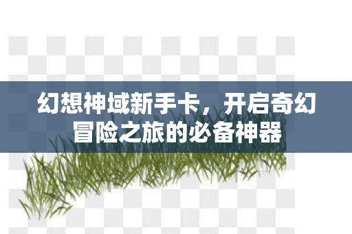 幻想神域新手卡,开启奇幻冒险之旅的必备神器 幻想神域新手卡,开启奇幻冒险之旅的必备神器
